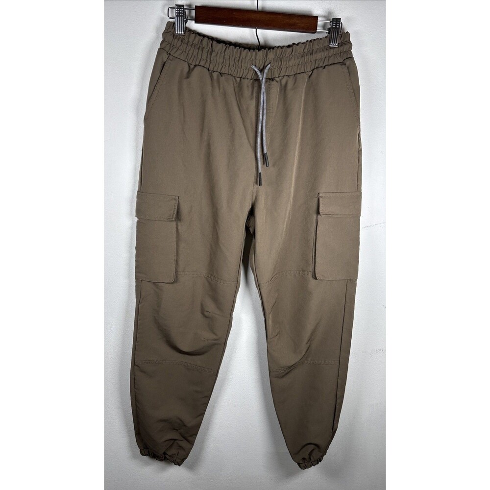 “Sovereign Code Cargo Jogger Pants Men’s Medium Khaki Elastic Waist Streetwear